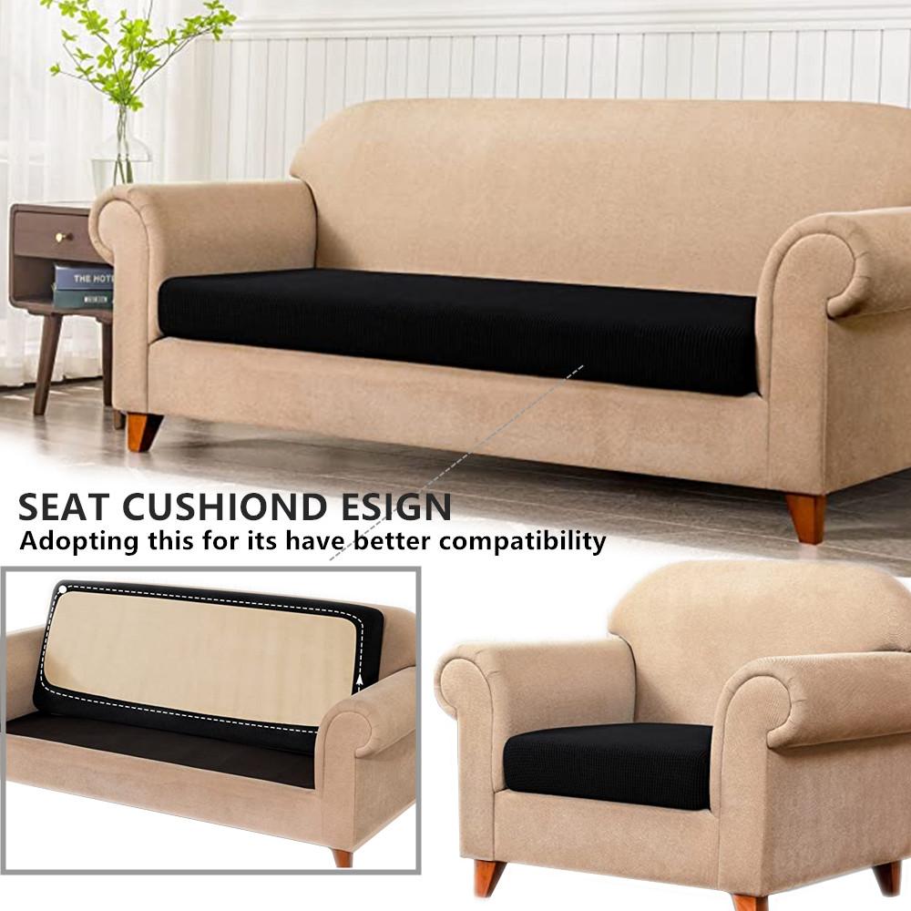 Stretch Sofa Cover Seat Slipcover Jacquard Chair Cushion Cover for 1-2-3 Seaters Replacement for Furniture Protector