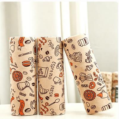 20pcs/roll Multifunctional Printed Tearable Cleaning Cloths, Microfiber Disposable Kitchen Dish Towels for Home Cleaning