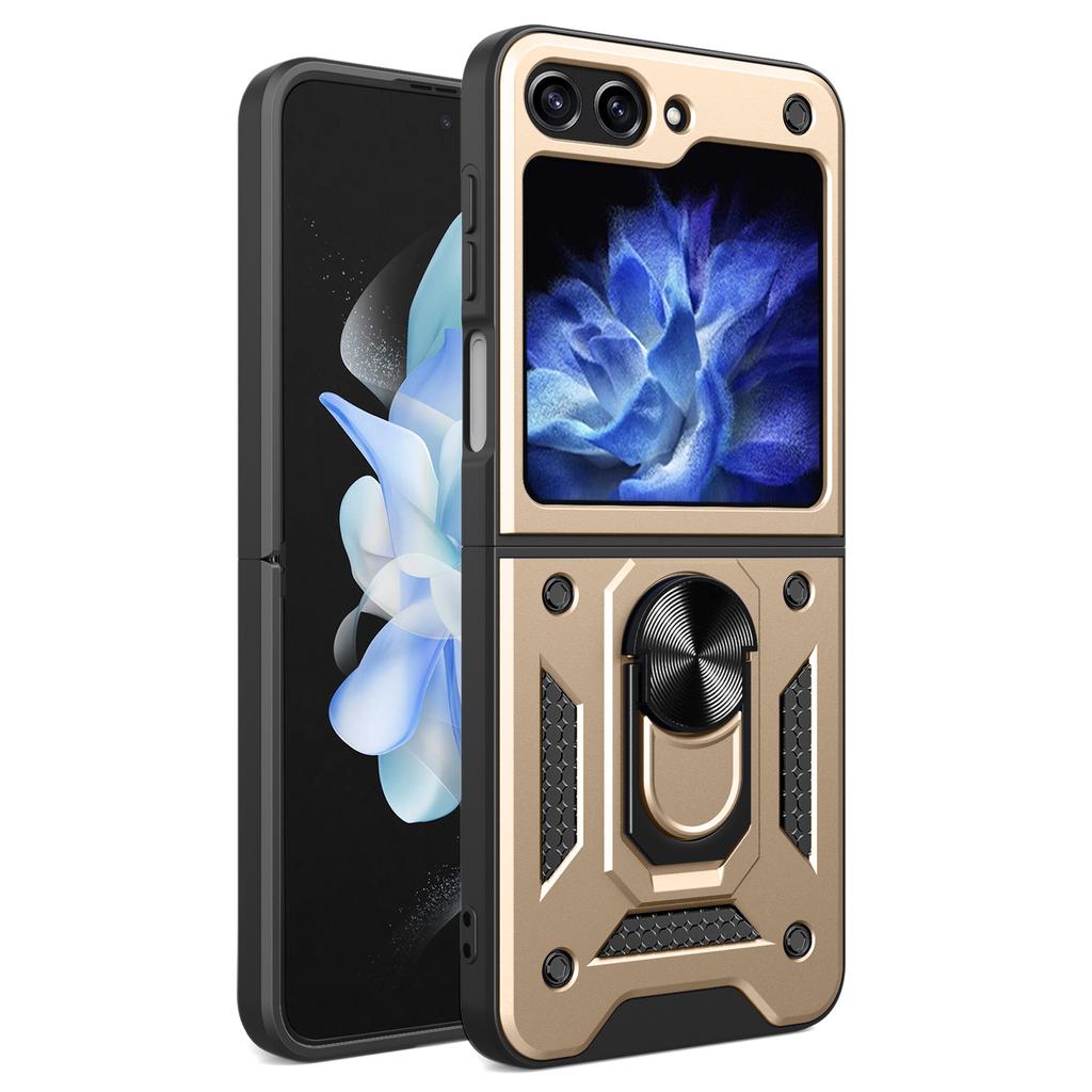Schutzhülle mit Ringhalter aus PC+TPU für Samsung Galaxy Z Flip6 5G