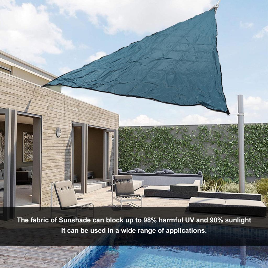 Sun Shade Sail Canopy Outdoor Pool Shade Cloth Suncreen Awning Shade with Silver Coated