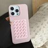 Luxury 3D Suction Cup Stand Litchi Pattern Phone Case For iPhone 16 15 14 Plus 13 12 11 Pro Max XR X XS Soft Shockproof Cover