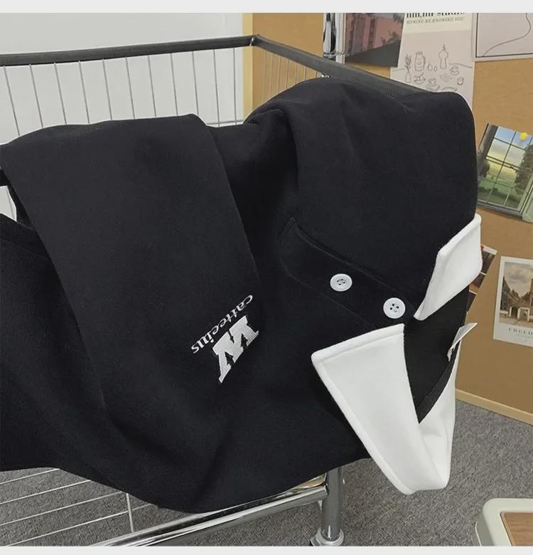 Men's Summer Embroidered Cotton Polo Shirt with College Style Contrast Colors