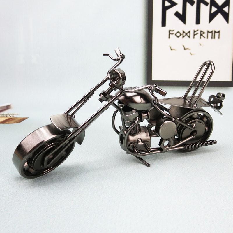 Iron Motorcycle Model Wine Cabinet Decor Craft Creative Gift Home