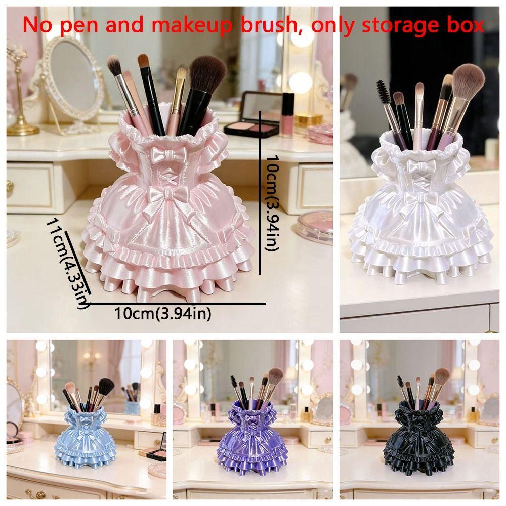 Aesthetic 3D Printed Princess Dress Storage Box Cute Style Large Capacity Pen Holder Eco-Friendly PLA Makeup Brush Holder Dorm