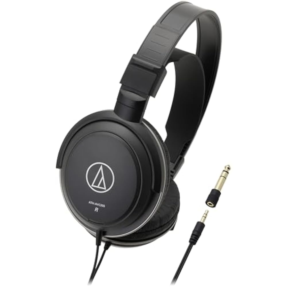 Audio-Technica ATH-AVC200 Wired Headphones for Music and Movies / Cable: 3 M / 6.3 Mm Standard / ...