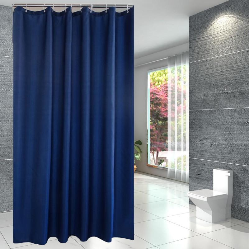 Soft Microfiber Fabric Shower Liner Waterproof Shower Curtain For Guest Rooms And Apartments