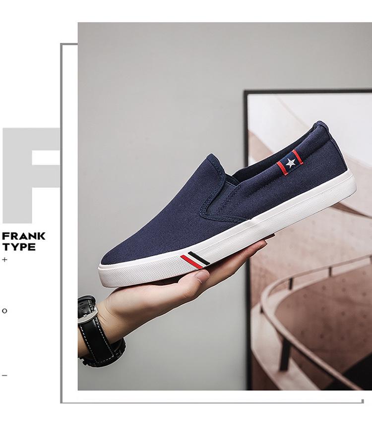 Chaussures Slip-on en Toile XL pour Homme Printemps - Décontractées Tendance Style Coréen