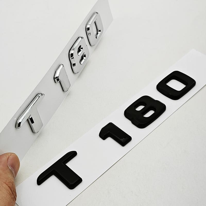 For Mercedes Benz T180 Trunk Emblem Badge Letter Logo Chrome Car Styling Tailgate Sticker Nameplate Accessories Replacement AR1