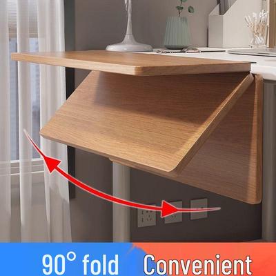Soporte de extensión de escritorio plegable de longitud extendida para almacenamiento y reposamanos