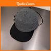 Checker White Black Pattern Women Outdoor Baseball Hat With Breathable Material
