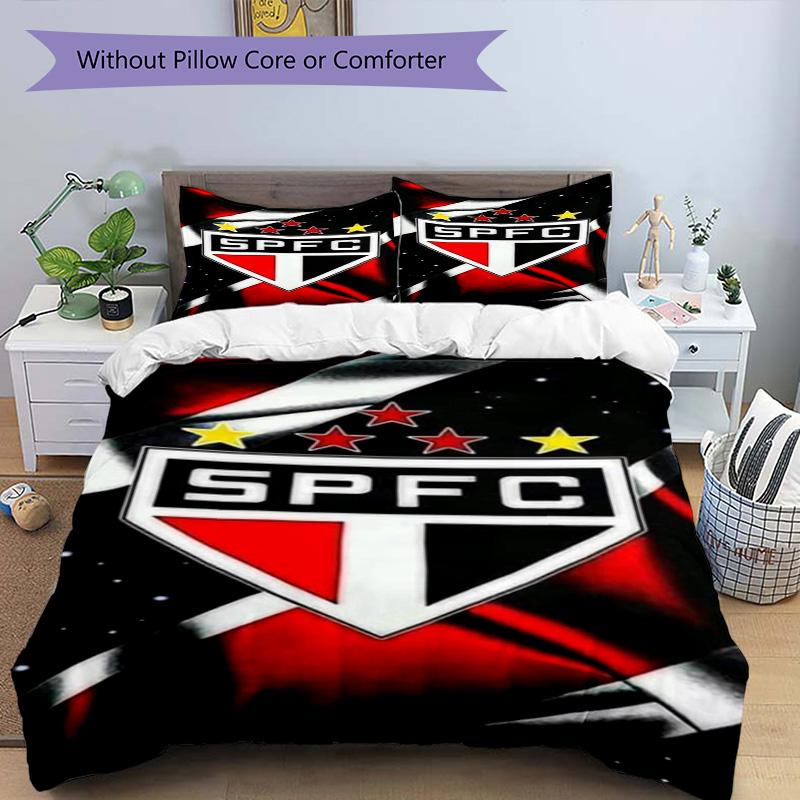 Spfc Team Crest Design Printed Pattern Duvet Cover Set – Includes 1 Duvet Cover and 2 Matching Pillowcases Bedroom Decor Christmas Gifts