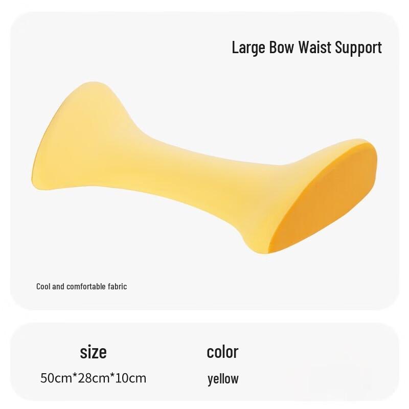 Mling Large Bow Memory Foam Lumbar & Neck Support Pillow