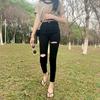 2024 Summer Black High Waist Ripped Skinny Jeans for Women