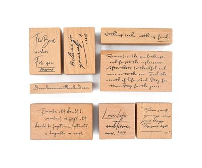 MissOrange Carimbo de Borracha de Madeira Conjunto Criativo de Carimbos para Artesanato e Conjunto de Conjunto, Inglês, Cartões, Scrapbooking, Agendas, 8, M-12