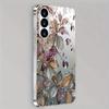 Water Droplet Leaf Pattern Glass Phone Case Suitable for Samsung Galaxy S26 S25 S24 S23 S22 S20 FE/Ultra/Plus Anti Drop