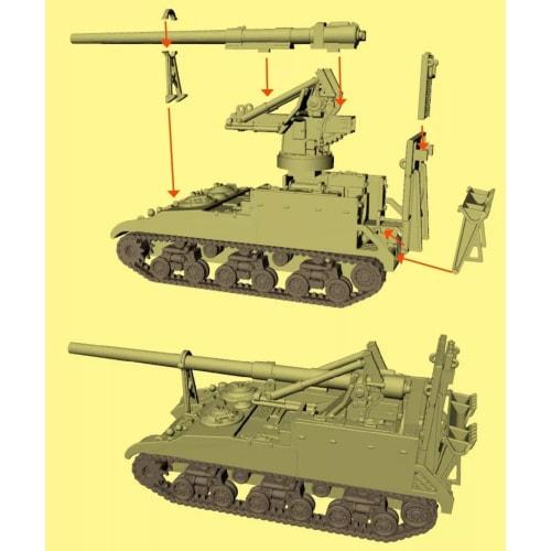 1/144 USA M40 155mm GMC/w gunners (fine detail) Resin Kit