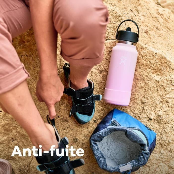 Gourde isotherme - hydro flask - 946 ml - acier inoxydable - bouchon antifuite - paille intégrée