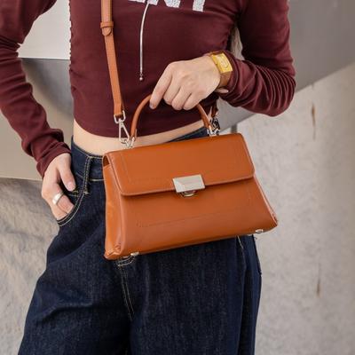 Head Layer Cowhide Autumn and Winter Temperament Women's Fashion Simple High-end Commuting Armpit Versatile Leather Shoulder Handbag