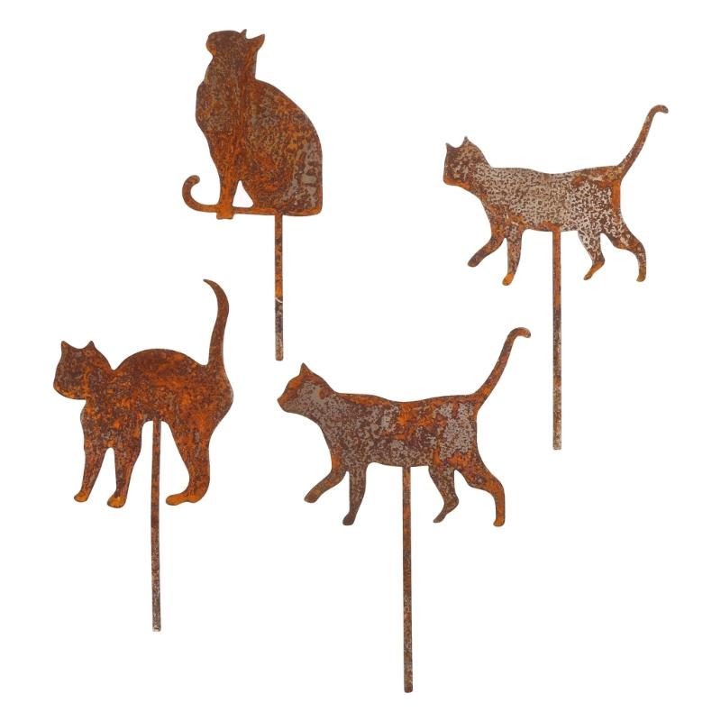 Decorațiuni Metalice de Curte cu Animale Artă de Grădină Animale Ruginite pentru Decorațiuni Exterioare Țăruș Decorativ de Exterior Accesoriu pentru Gazon