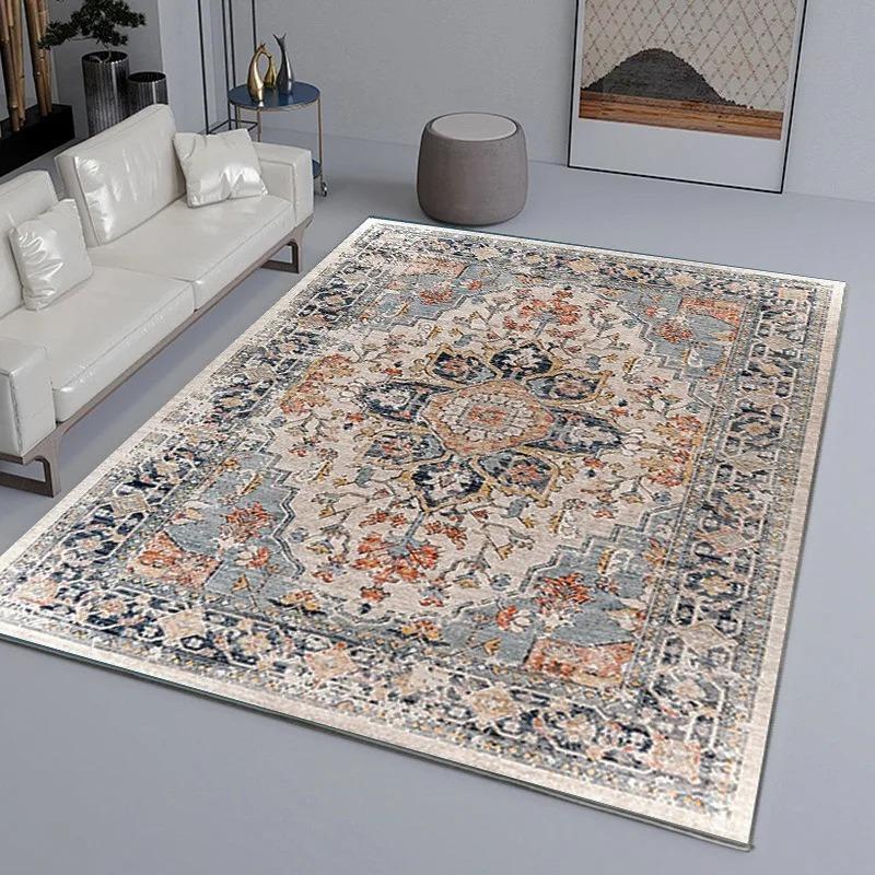 Luxuriant Vintage Carpet Living Room Sofa Table Washable Large Carpet Bedroom Study Dining Room Floor Mat Home Decor Door Mat