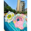 Kids Swim Ring Cartoon Pvc Inflatable Float Sponge Bottom Flower Pool Ring For Children