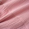 Summer Sleepshirts Comfortable Solid Color Cotton Gauze Long Skirt Home Nightgowns  Women's Round Neck Nightdress Thin Section