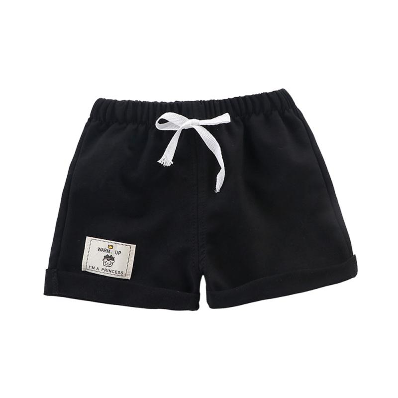 

Детские шорты для мальчиков и девочек Пляжные шорты Детские хлопковые спортивные шорты 110 чёрный