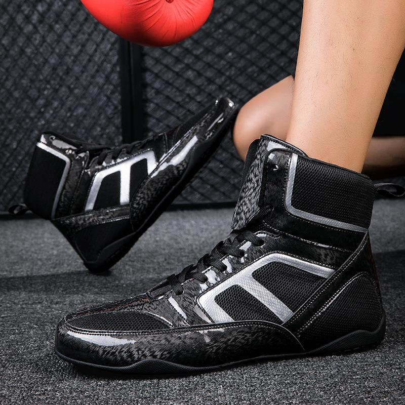 Pro Boxing Shoes Men's Wrestling Training Shoes Martial Arts Training Shoes for Men and Women Anti Slip Flighting Shoes