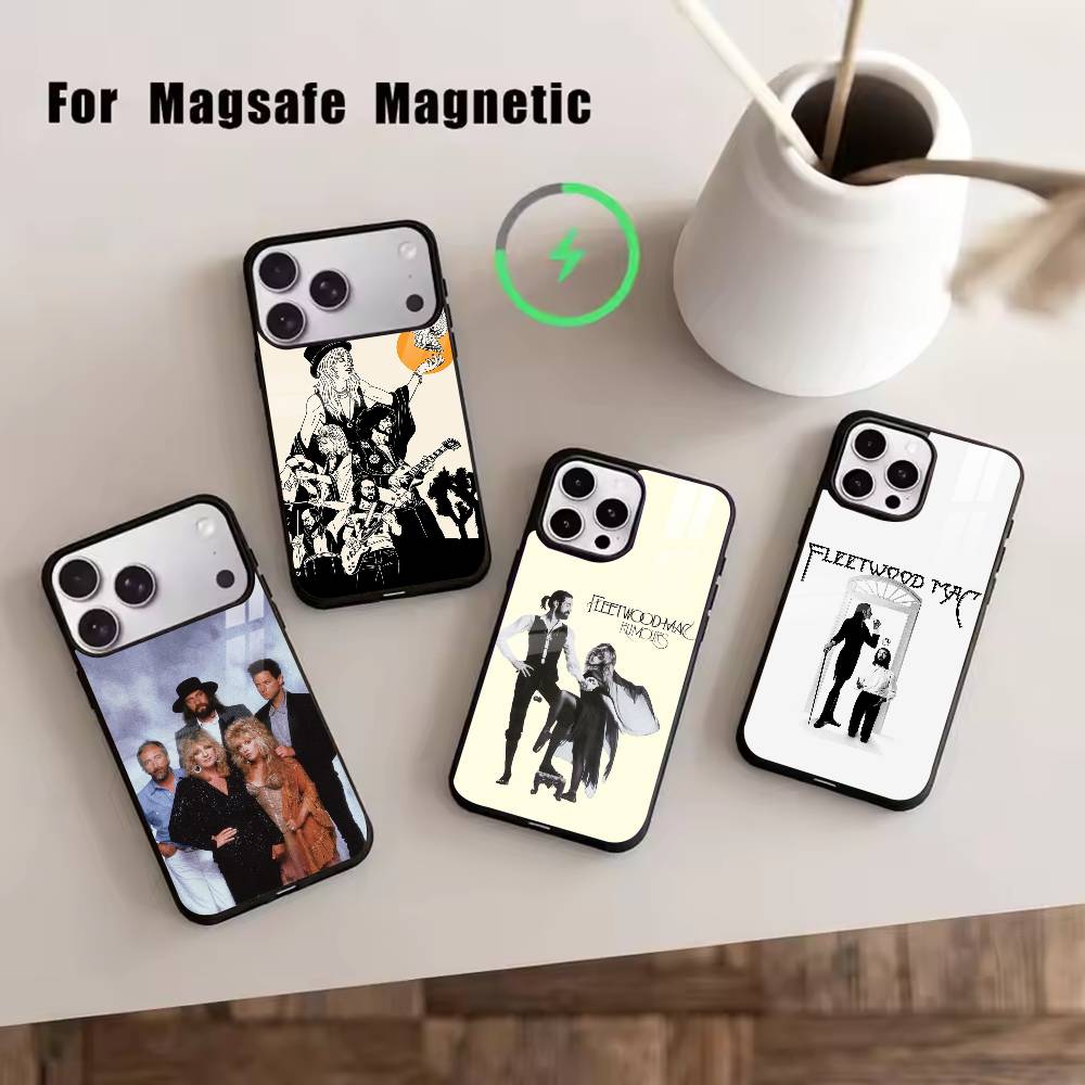 Band F-Fleetwood M-Mac Telefoonhoesje Voor iPhone17,16,15,14,13,12,11 Plus,Pro Magnetisch Voor Magsafe Draadloos Opladen