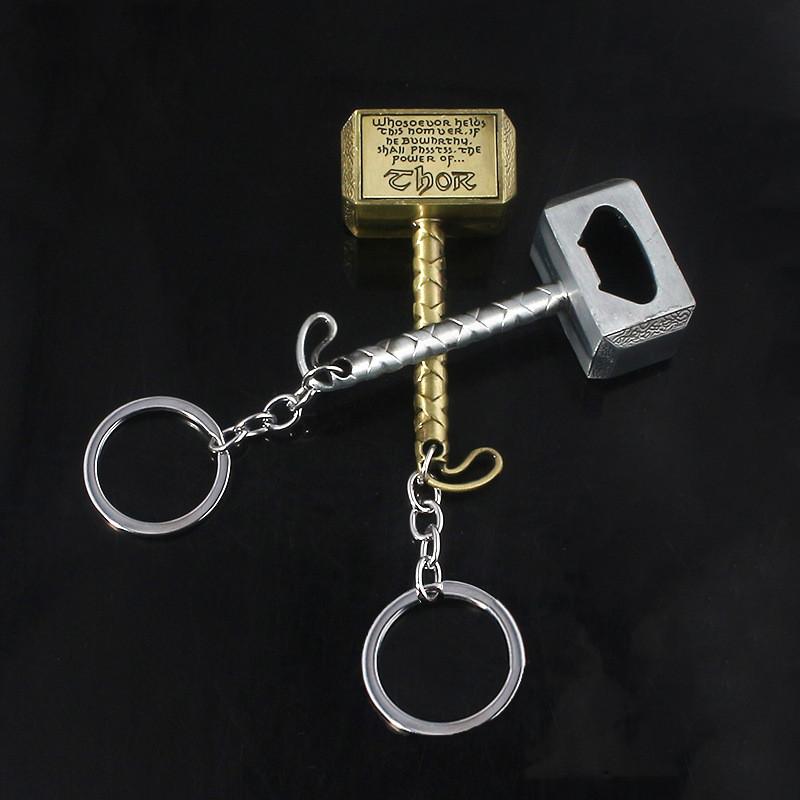 Thor Hammer Keychain With Zinc Alloy Bottle Opener For Gift Souvenirs