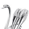 5Pcs Dessert Spoon Coffee Spoons Gifts Cooking Utensil Stainless Steel Creative Swan