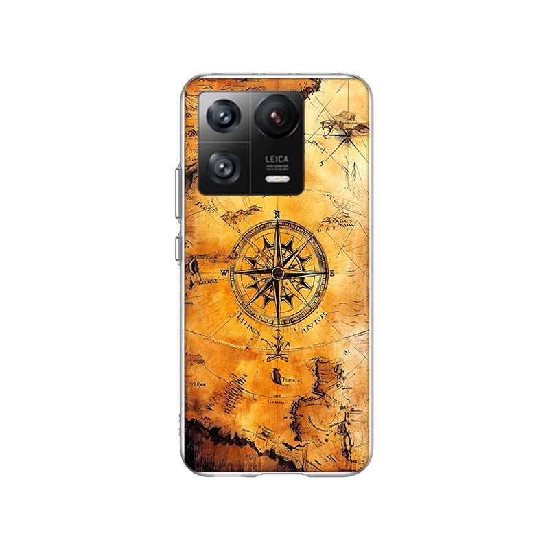 Compass Map Voyage Phone Case For Xiaomi Poco F7 Ultra X7 X6 M8 M7 M6 M4 M3 Pro X4 Mi 15 15T 14 14T 12T 12S 10T Pro 12 11 Lite C