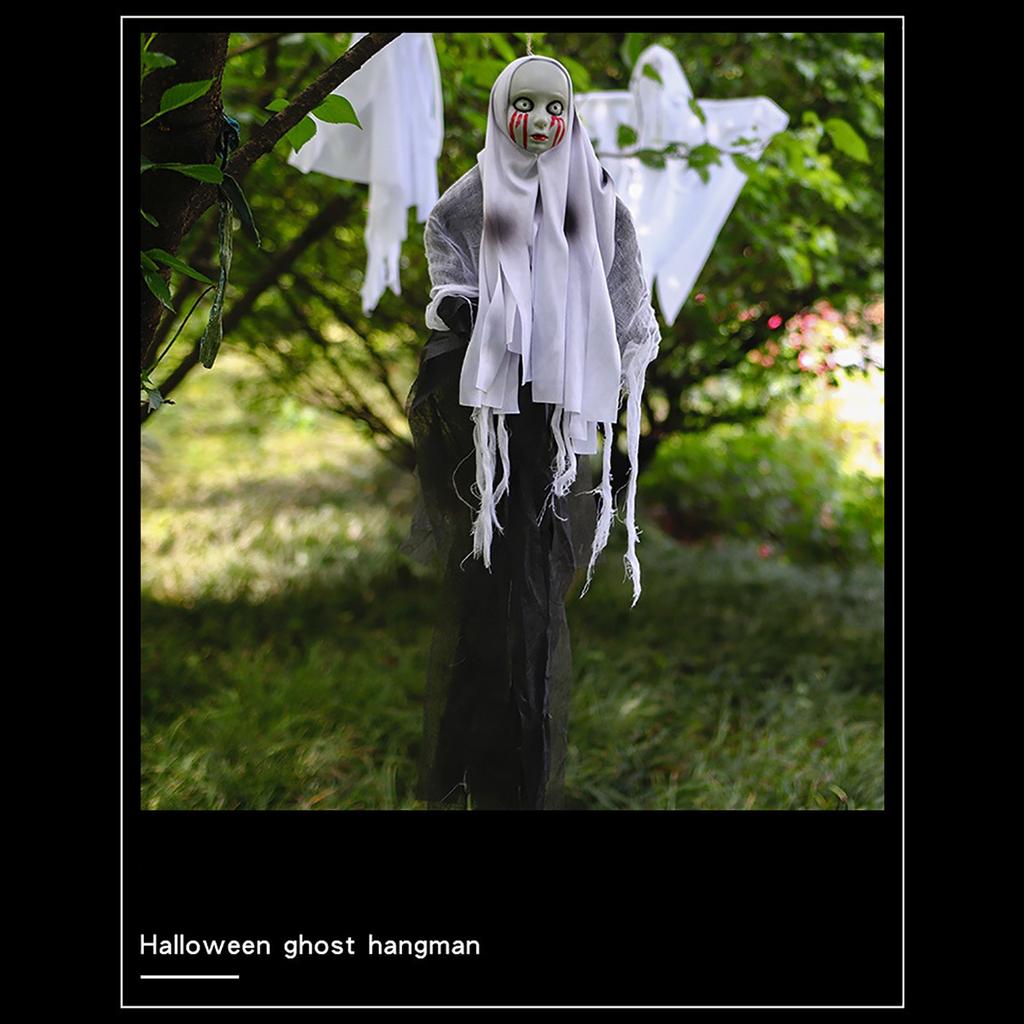 Scary Halloween Hanging Ghost Skull Halloween Party Decoration Hanging Grim Reaper Garden Bar Haunted House Skeleton Prop