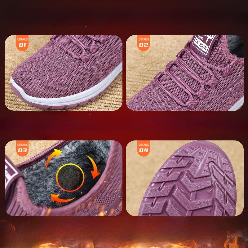 Women's Cotton Shoes, Cotton Boots, Fleece and Thickened Snow Boots, Versatile Ankle Boots, Warm Women's Boots