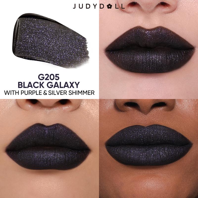 JUDYDOLL Кушон для губ, пудра-крем, матовый блеск для губ, гладкая помада-мусс, увлажняющий, мягкий, водостойкий, стойкий, не легко выцветает #G205 Black Galaxy