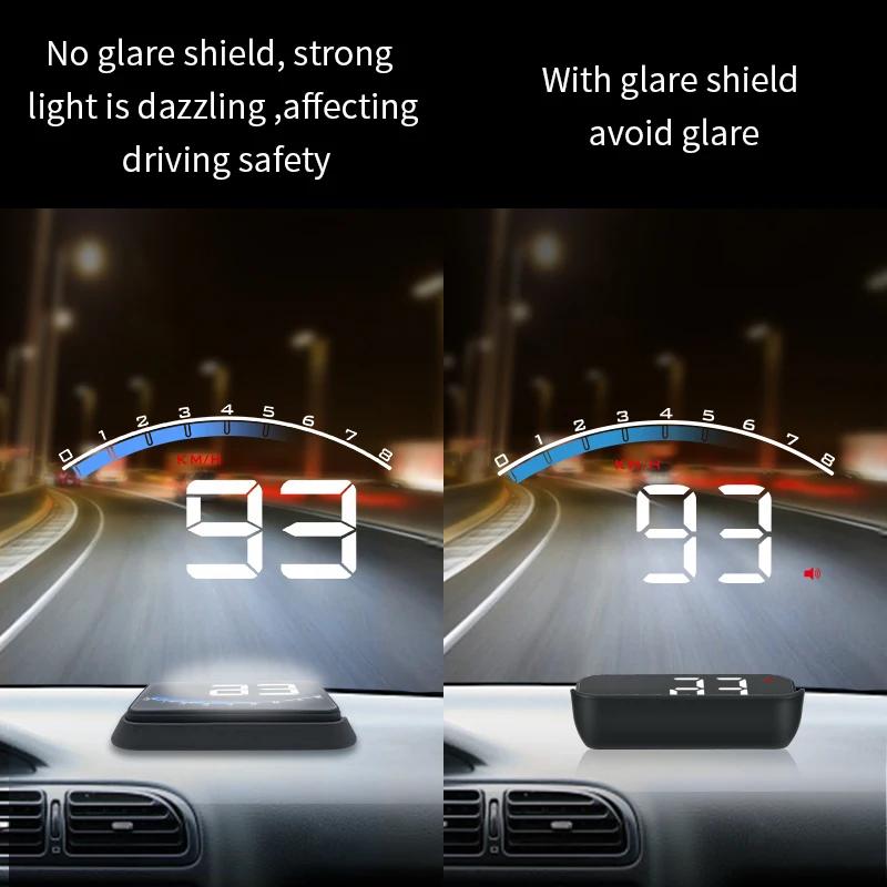 Display Head-Up Auto OBD2 Număr Digital HUD Viteză de Conducere Proiector Parbriz Sistem de Avertizare Depășire Viteză Accesorii Auto 2024