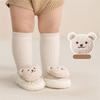 Baby Socks For Girls Boys Shoes Velvet Winter Thicken Warm Cartoon Bear Newborn Floor Sock Non Slip Soft Toddler First Walker