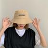 Tide brand letter bucket hat women spring and summer sunshade wide brim washbasin hat student couple sun hat