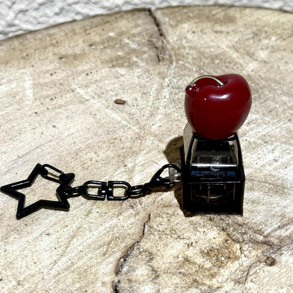 Single Key Pc Mute Axis Simulation Fruit Clicky Keyboard Fidget Button Decompression Toy Keyboard Pendant Keychain