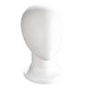 White Foam Mannequin Head with Round Base Smooth Faceless Neck