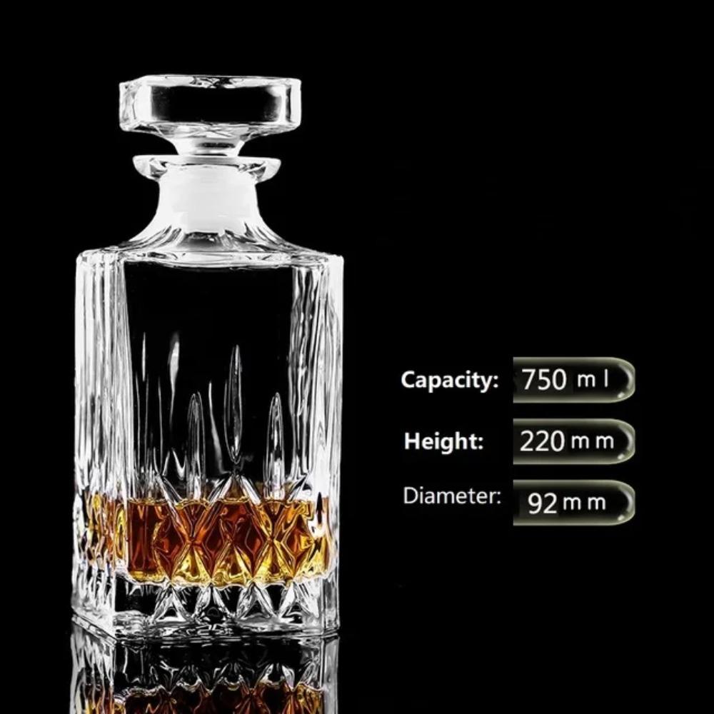 Crystal Glass Wine Red Bottle + Cups Wine Decanter Whiskey Liqour Pourer Home Bar Vodka Beer Bottle Jar Jug JR