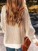 2025 Winter Striped Color Block Sweater for Women – European American Fashion, Warm Loose Versatile Knit Pullover
