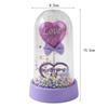 1PC New Love Lover Gift, Acrylic Cover Couple Luminous Desktop Ornament, Creative Eternal Flower Decoration