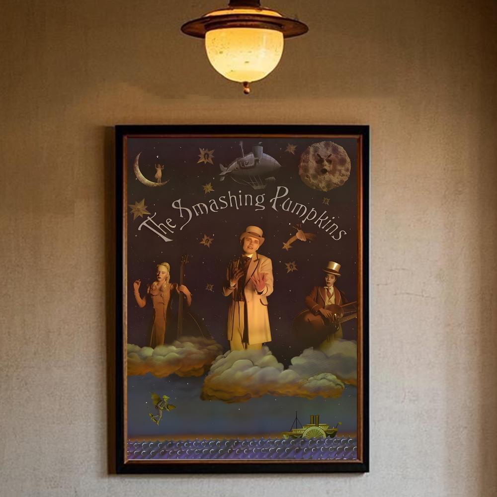 Plakat Zespołu The Smashing Pumpkins HD art samoprzylepny na ścianę wodoodporny do domu salonu sypialni baru estetyczna dekoracja