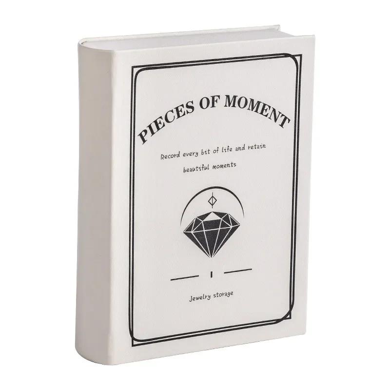 

2026 New Book Jewelry Box PU Premium Jewelry Storage Box Jewelry Ring Watch Earrings Necklace Storage Box 22X16X5cm