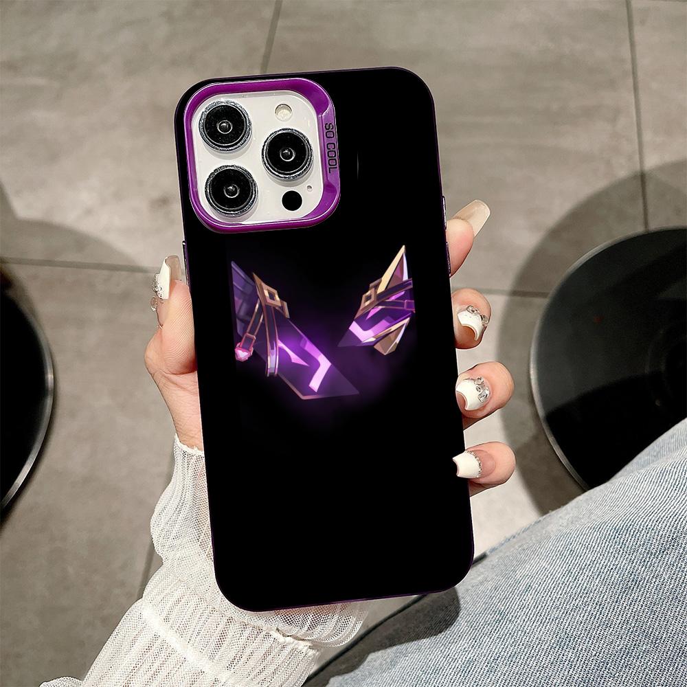 

Valo Reyna Phone Case for iPhone 17 16 15 14 13 12 11 X XR XS Air Pro Max Plus Purple Colorful Silver Cover iPhone 16 Plus