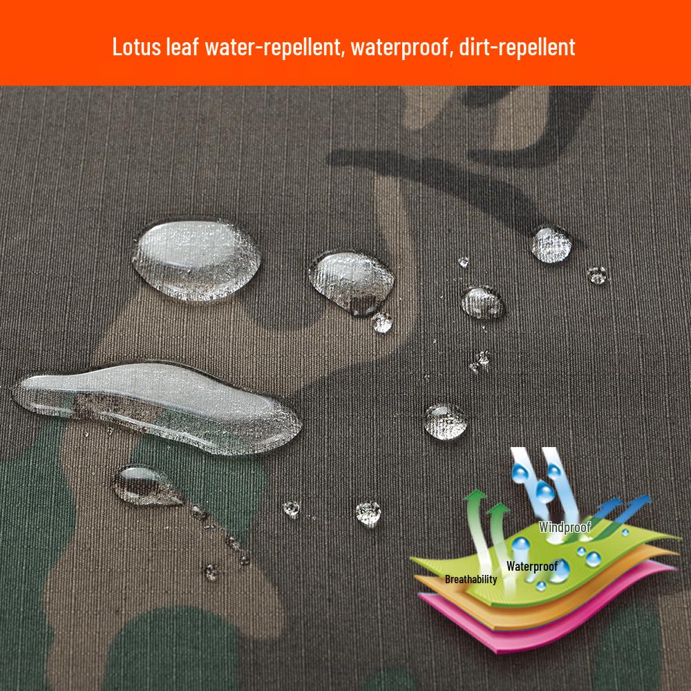 Men's Waterproof Camouflage Workwear Set - Velvet Lined, Wear-Resistant, Outdoor Cold Protection