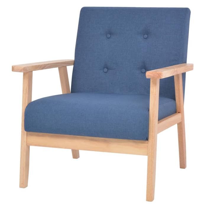 Fauteuil - vidaXL - Bleu - Tissu polyester - 1 place - Design contemporain