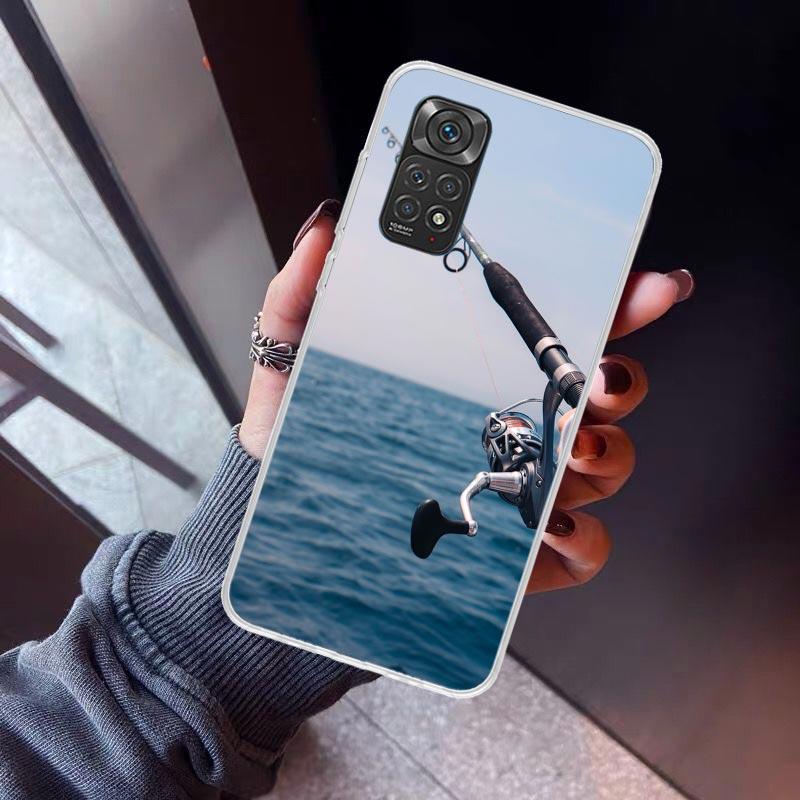 Carp Fish Fishing Rod Hook Phone Case For Xiaomi Redmi Note 15 14 14S 13 12S 12 Pro Plus 11S 11 10S 10 4G Cover 11E 11T 5G Print