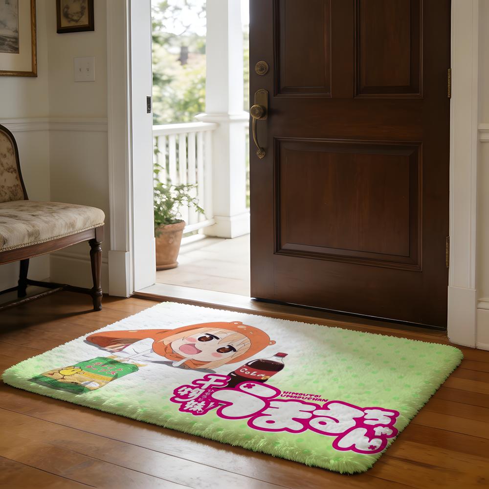 UUmaru Doma Anime Floor Mat Soft Flannel Absorbent Mat Non-Slip Rug Home Bedroom Bathroom